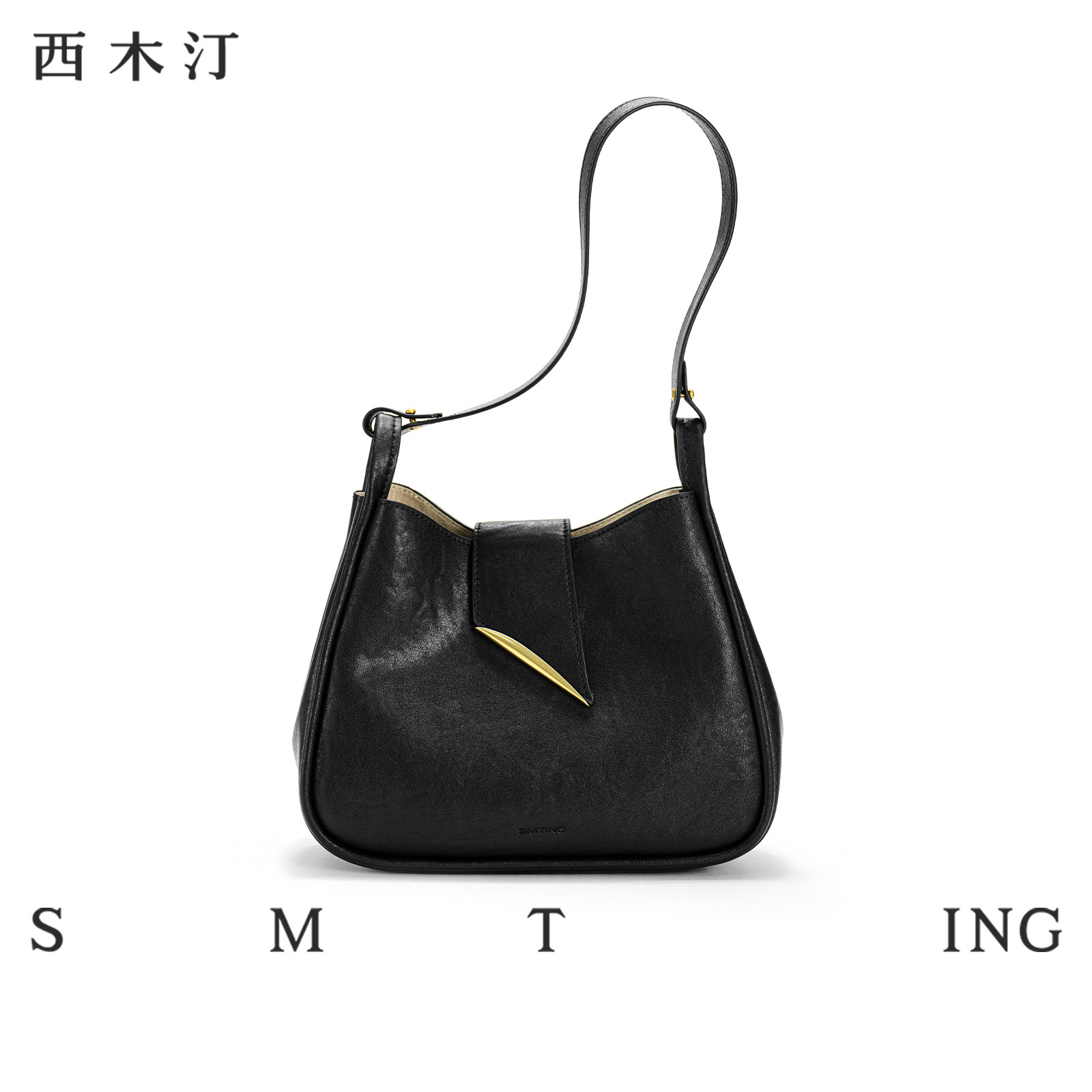 【西木汀】莫奈花园 超软水桶包女新款手提包高级感大容量斜挎包