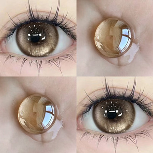 蛋黄南瓜美瞳日抛30片一次性抛琥珀色隐形眼镜正品大直径cc10片TN