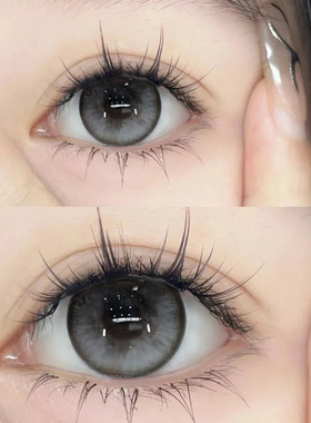 2片装】灰色美瞳半年抛正品官方旗舰店隐形眼镜大小直径混血ws