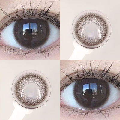 2片装】棕色美瞳半年抛大小直径不磨眼隐形眼镜学生党自然年抛ws