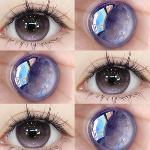 紫色美瞳日抛含水量高30片一次性混血款 官网TN 隐形眼镜10片cc正品