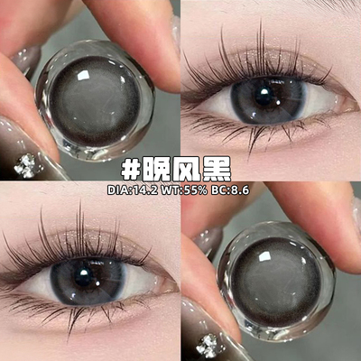 海昌狗狗眼美瞳日抛2片大小直径隐形眼镜T次抛正品官方旗舰店ws