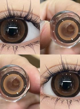 棒棒糖棕美瞳棕色大直径14.5半年抛女正品官网dd隐形眼镜旗舰店TN