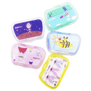 拍1发3】凯达隐形近视眼镜伴侣盒收纳盒卡通可爱美瞳护理盒 kd