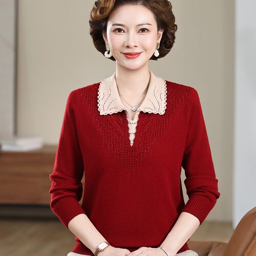 赋妤妈妈秋装新款羊毛衫毛衣