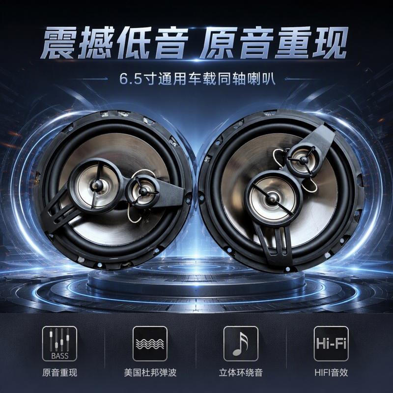 起亚k4音响前后门喇叭高中重低音炮扬声器同轴音响6.5寸 无损改装
