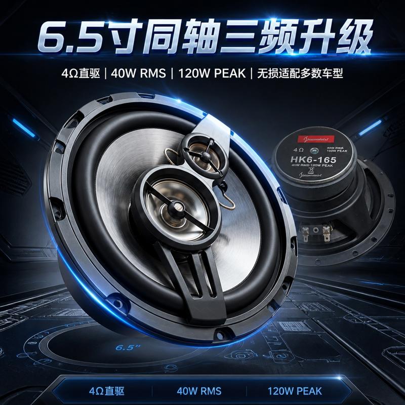 现代智跑.音响前后门喇叭高中重低音扬声器同轴音响6.5寸 无损安