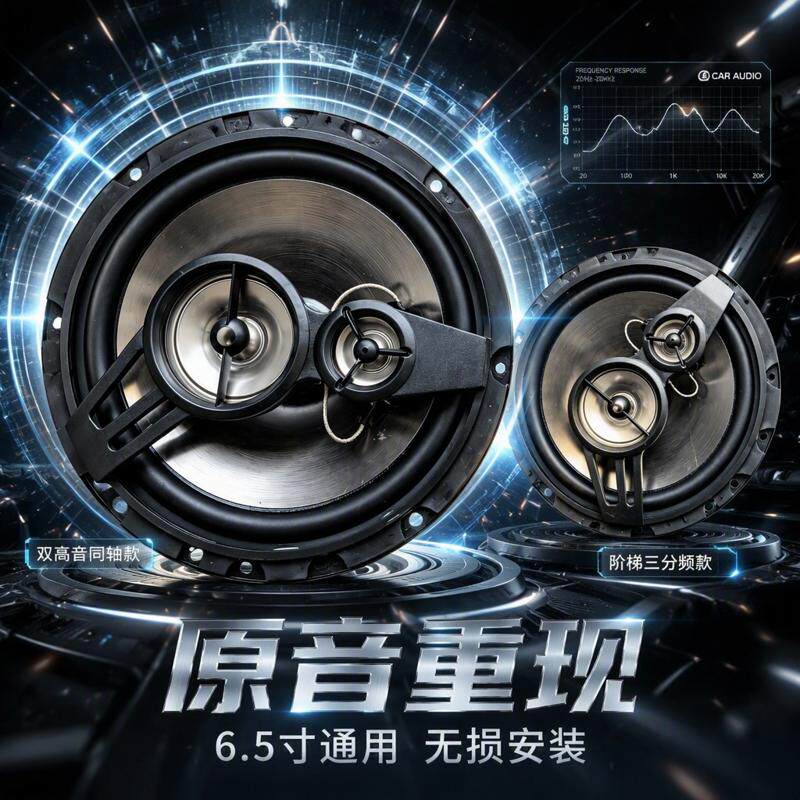 别克E4音响前后门喇叭高中重低音扬声器同轴音响6.5寸 无损