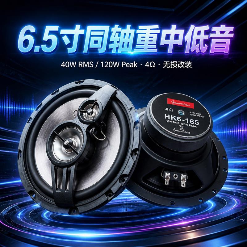 大众开迪音响前门喇叭高中重低音扬声器同轴音响6.5寸无损安装