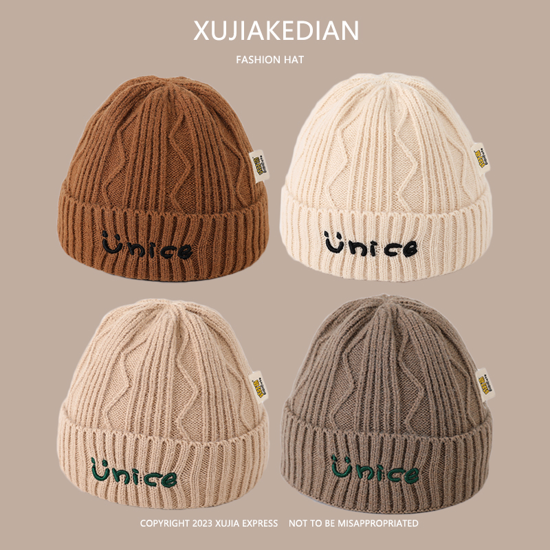 婴儿帽子秋冬男女宝宝护耳毛线帽