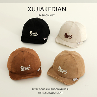 婴儿帽子春秋季韩系时尚软檐鸭舌帽男童女宝宝遮阳防风秋冬棒球帽