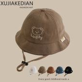 可爱卡通渔夫帽男女宝宝遮阳防风盆帽冬季 2025新款 婴儿帽子春秋季