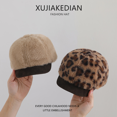 ins韩系儿童保暖加绒防风鸭舌帽