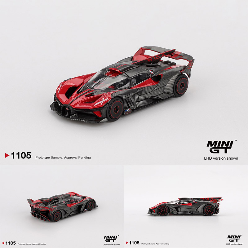 预售 MINIGT 1:64 #1105 布加迪 火流星 Bolide  合金汽车模型