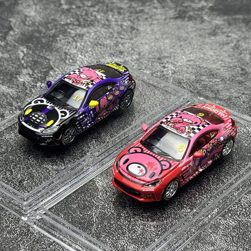 BMC 1:64 丰田GR86 X 日本爆力熊 路车挑战赛 合金汽车模型