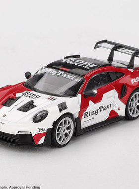 MINIGT 1:64 #1178 保时捷 911(992) GT3 RS 出租taxi 汽车模型