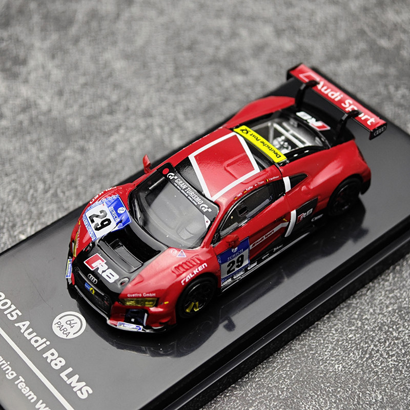 现货PARA 1:64 奥迪AUDI R8 LMS 24H 纽博格林 WRT #29 合金车模