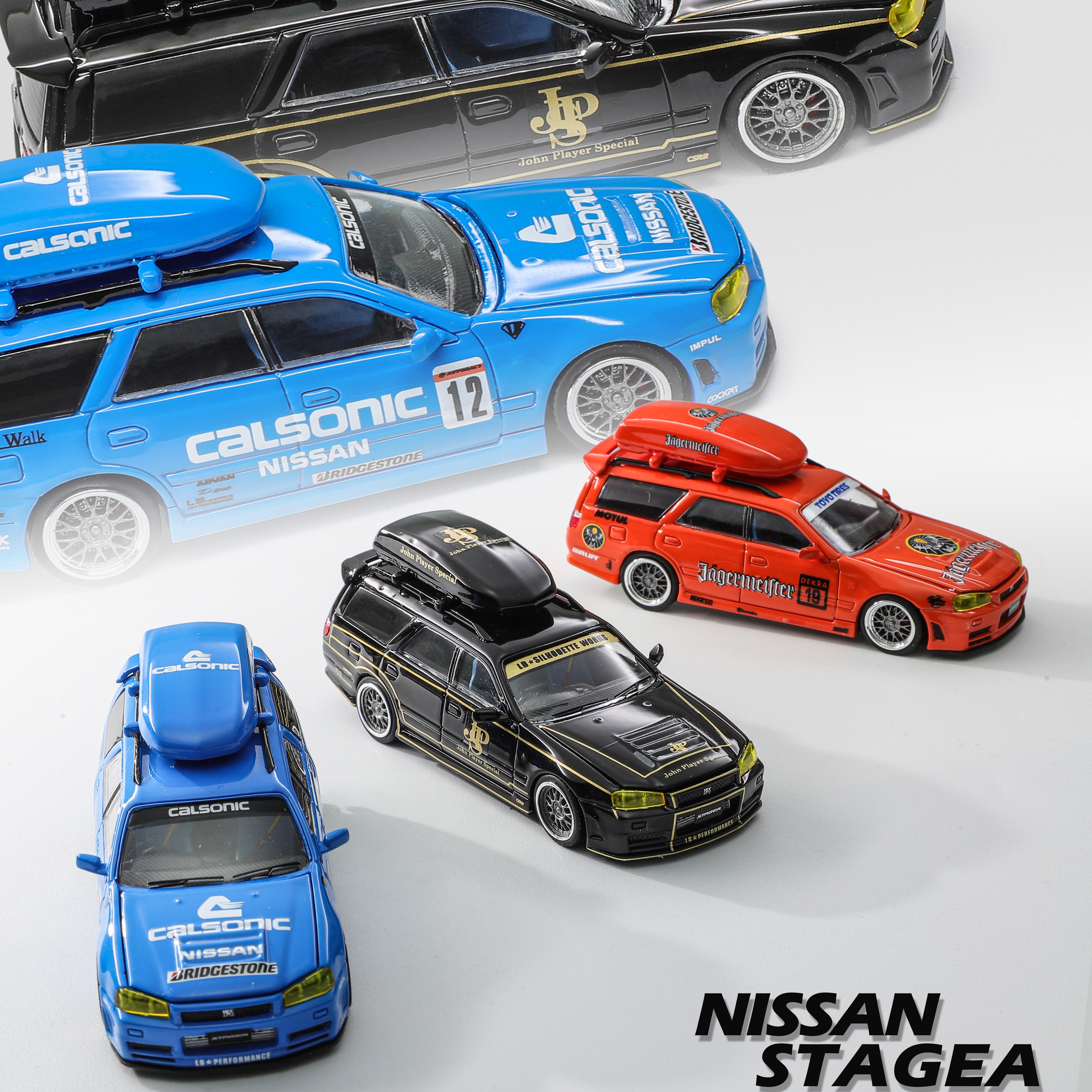 Zoom 1:64  日产 尼桑 Stagea 1代 WC34 260RS旅行车瓦罐合金模型