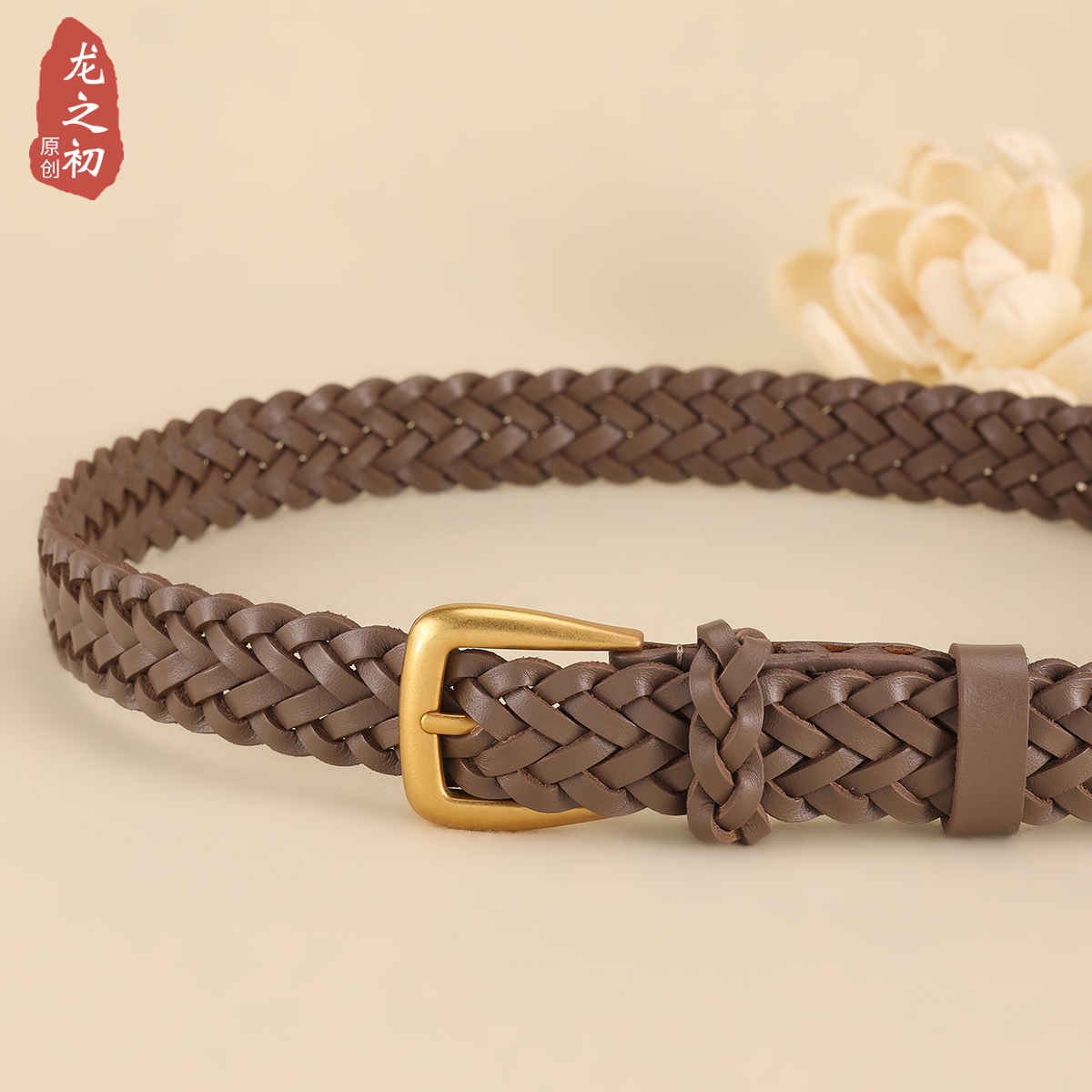 纯手工编织!腰带女头层牛皮