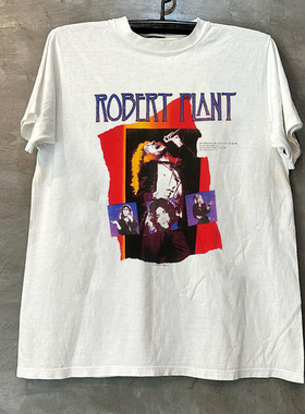 Robert Plant罗伯特·普兰特摇滚歌手短袖T恤cec美式小领口半袖潮