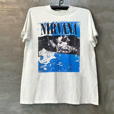 涅槃乐队美式重磅棉潮牌圆领半袖