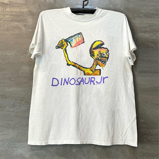 Dinosaur Jr恐龙二世摇滚乐队美式嘻哈chic高级感短袖男女纯棉T恤