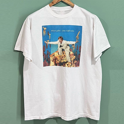 艾尔顿约翰复古街头vintage短袖