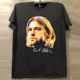 Kurt 男 半袖 Cobain科特·柯本潮牌人像短袖 T恤vintage小领口美式