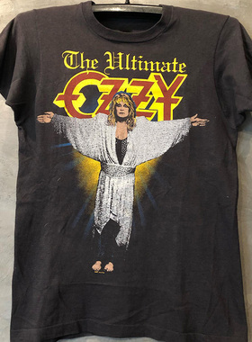 Ozzy Osbourne奥兹摇滚重金属乐队人像oversize街头男女短袖T恤潮