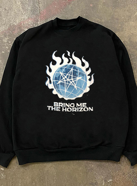 Bring Me The Horizon乐队欧美高街chic嘻哈摇滚长袖男女宽松卫衣