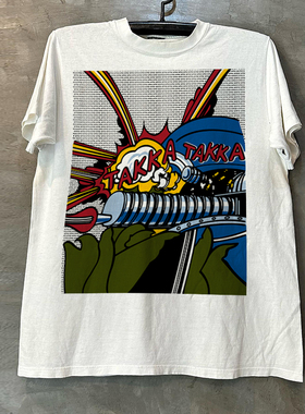 Takka Takka乐队美式插画风短袖T恤oversize夏季休闲百搭圆领半袖