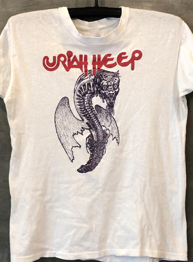 Uriah Heep硬摇滚乐队美潮炸街高级感hiphop嘻哈短袖男女潮牌T恤