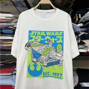 Star Wars星球大战直喷印花短袖T恤Cityboy美式潮牌小领口质感tee