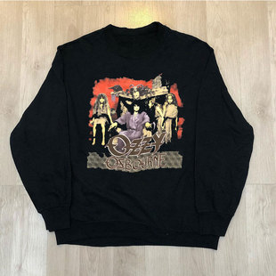 Ozzy Osbourne摇滚乐队欧美ins潮流宽松男女情侣长袖圆领卫衣帽衫