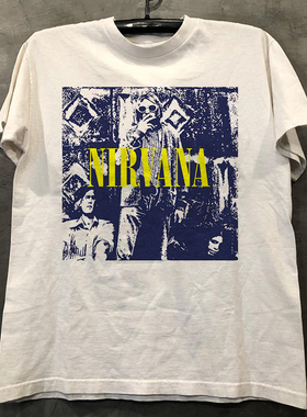 Nirvana涅槃乐队科特柯本vintage小众嘻哈复古短袖男女高级感T恤