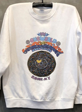 Woodstock伍德斯托克音乐节时尚学院风美式高街长袖复古情侣卫衣