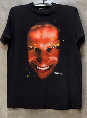 Aphex Twin亚文化怪诞风短袖T恤Cityboy高街抽象夸张重磅棉半袖潮