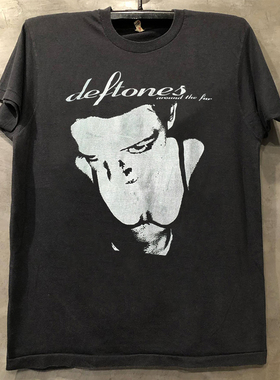 Deptones Around The Far纯棉短袖T恤vintage古着感小领口半袖潮