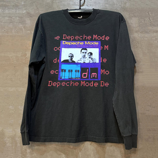 Depeche Mode赶时髦乐队另类舞曲摇滚长袖T恤vintage美式圆领上衣