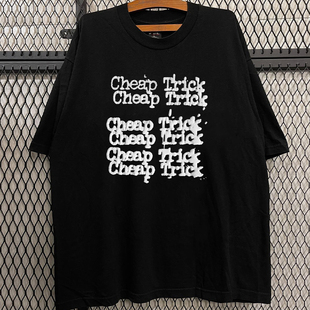 Cheap Trick乐队美式复古vintage简约慵懒风字母印花短袖男女T恤
