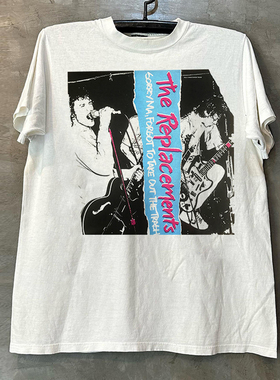 The Replacements另类摇滚乐队短袖T恤chic美式复古小领口半袖潮