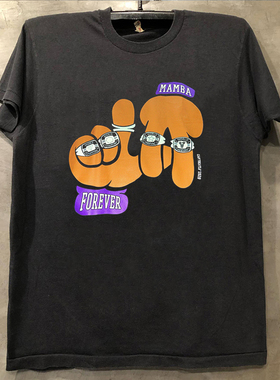 Mamba Forever曼巴永存致敬科比痞帅潮酷短袖T恤hiphop美式半袖男