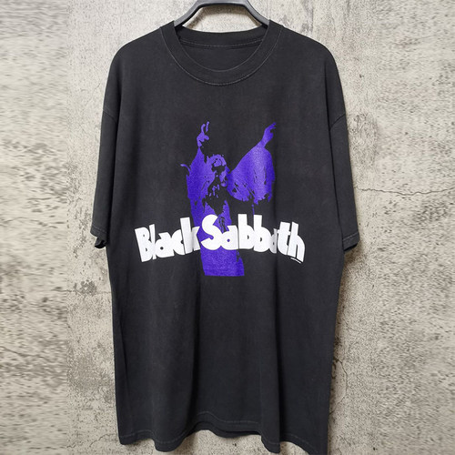 黑色安息日乐队欧美暗黑风短袖