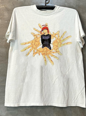 Chainsaw Man电锯人玛奇玛二次元漫画短袖T恤cec美式小领口半袖潮