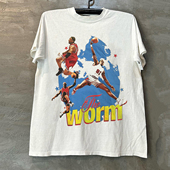 The 男 复古痞帅半袖 Worm大虫罗德曼篮球运动潮牌短袖 T恤vibe美式