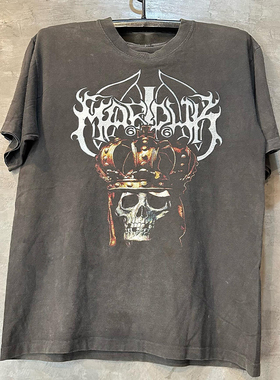 Marduk乐队重金属黑色摇滚vintage复古周边纯棉质感短袖男女T恤潮
