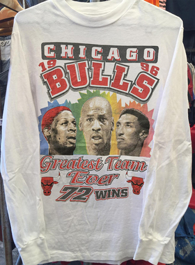 Dennis Rodman罗德曼周边复古人像印花美式小众高街长袖情侣款T恤