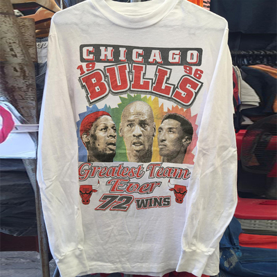 Dennis Rodman罗德曼周边复古人像印花美式小众高街长袖情侣款T恤