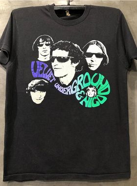 The Velvet Underground地下丝绒乐队摇滚短袖T恤潮牌小领口半袖
