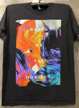 Bring Me the Horizon飞越地平线乐团ulzzang美式小领口短袖T恤潮